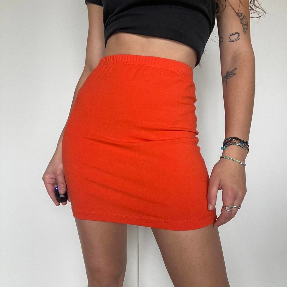 Vintage Ralph Lauren Orange Mini Skirt